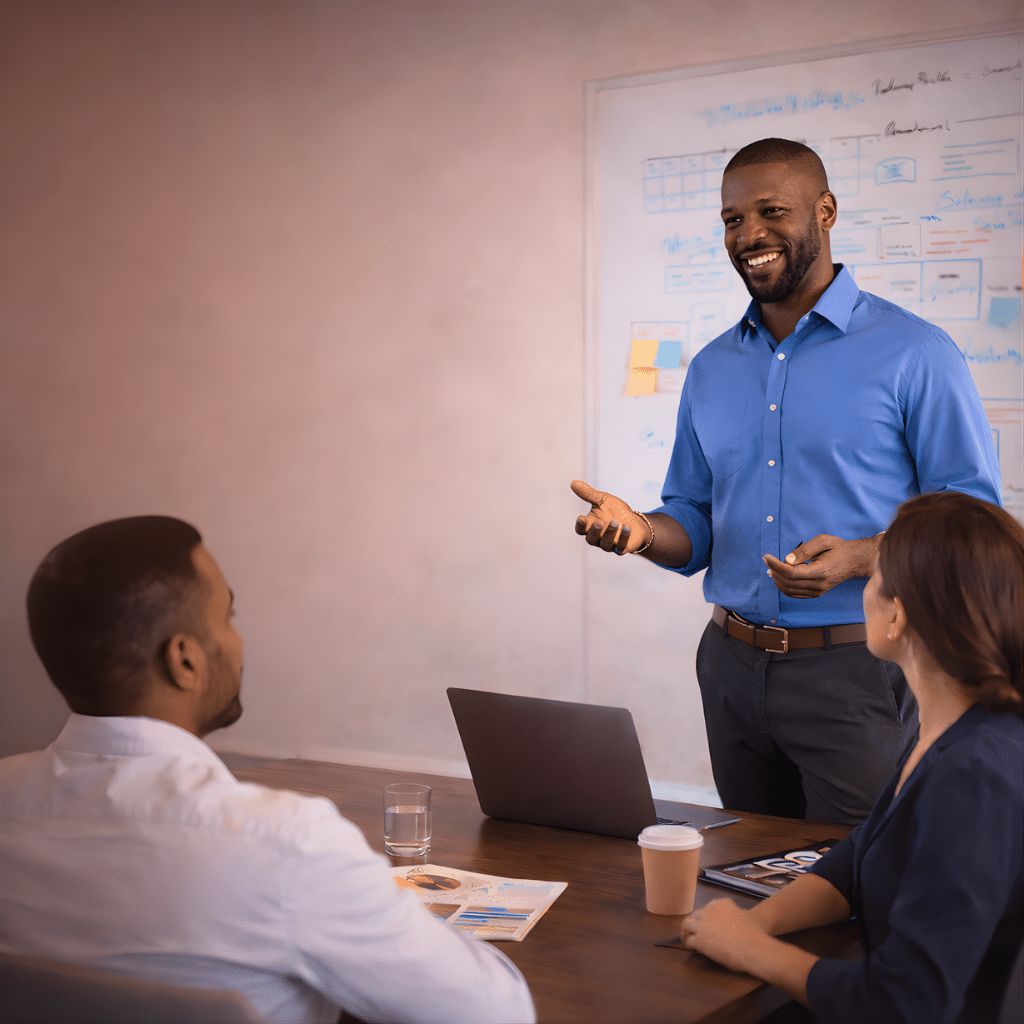 Professional student in business setting