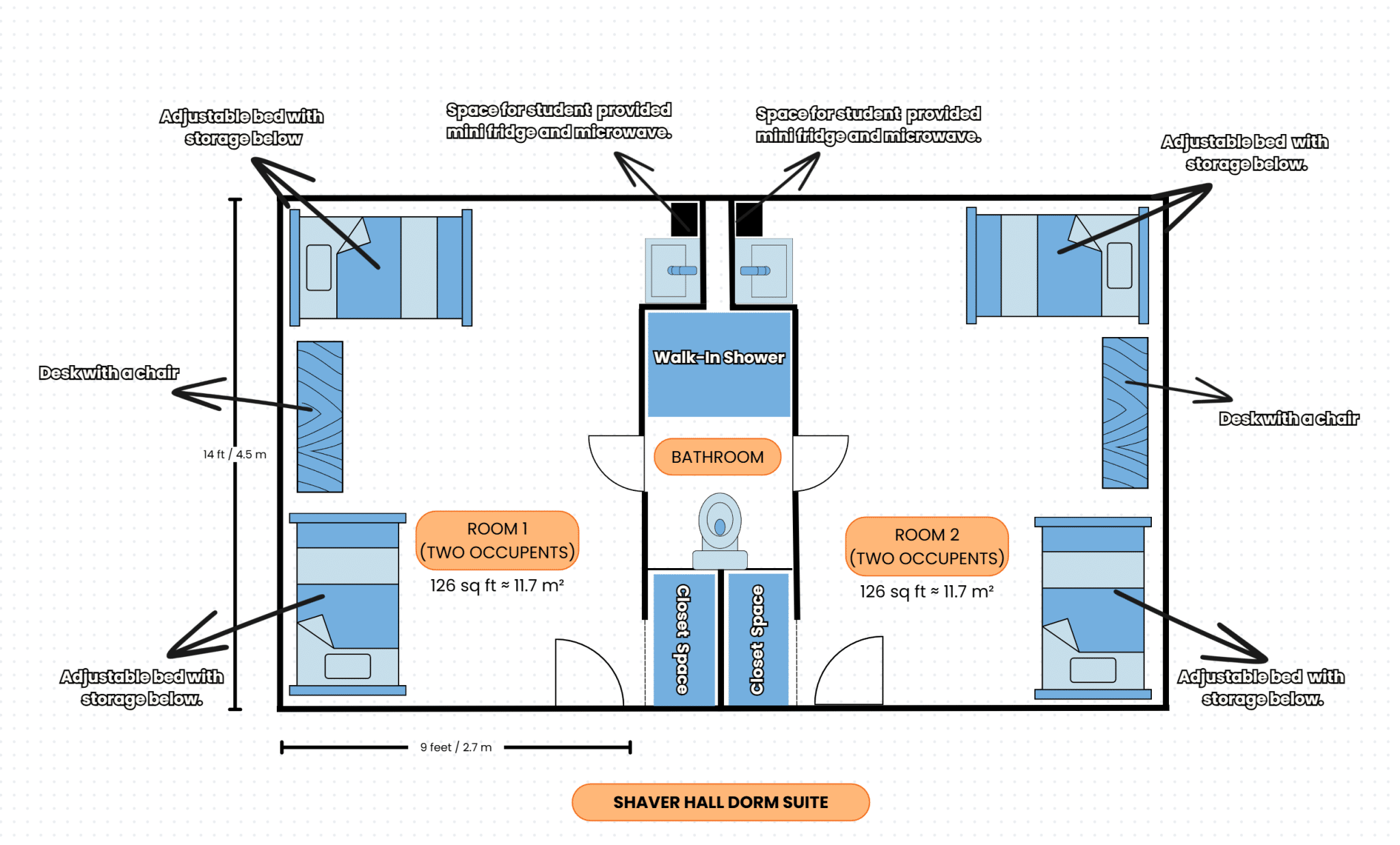 KCC Dorm Room Layout